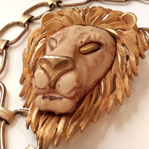 Vintage Luca Razza lion head chain belt - Picture 2 of 4